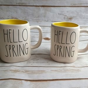 Rae Dunn Hello Spring Coffee Mugs